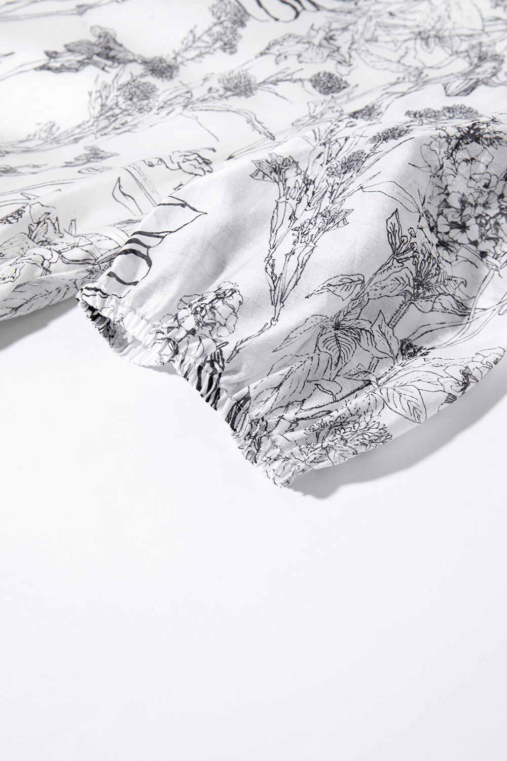 French-Inspired Watercolor Floral Round Neck Pullover Maxi Dress-VIMLYSTORE