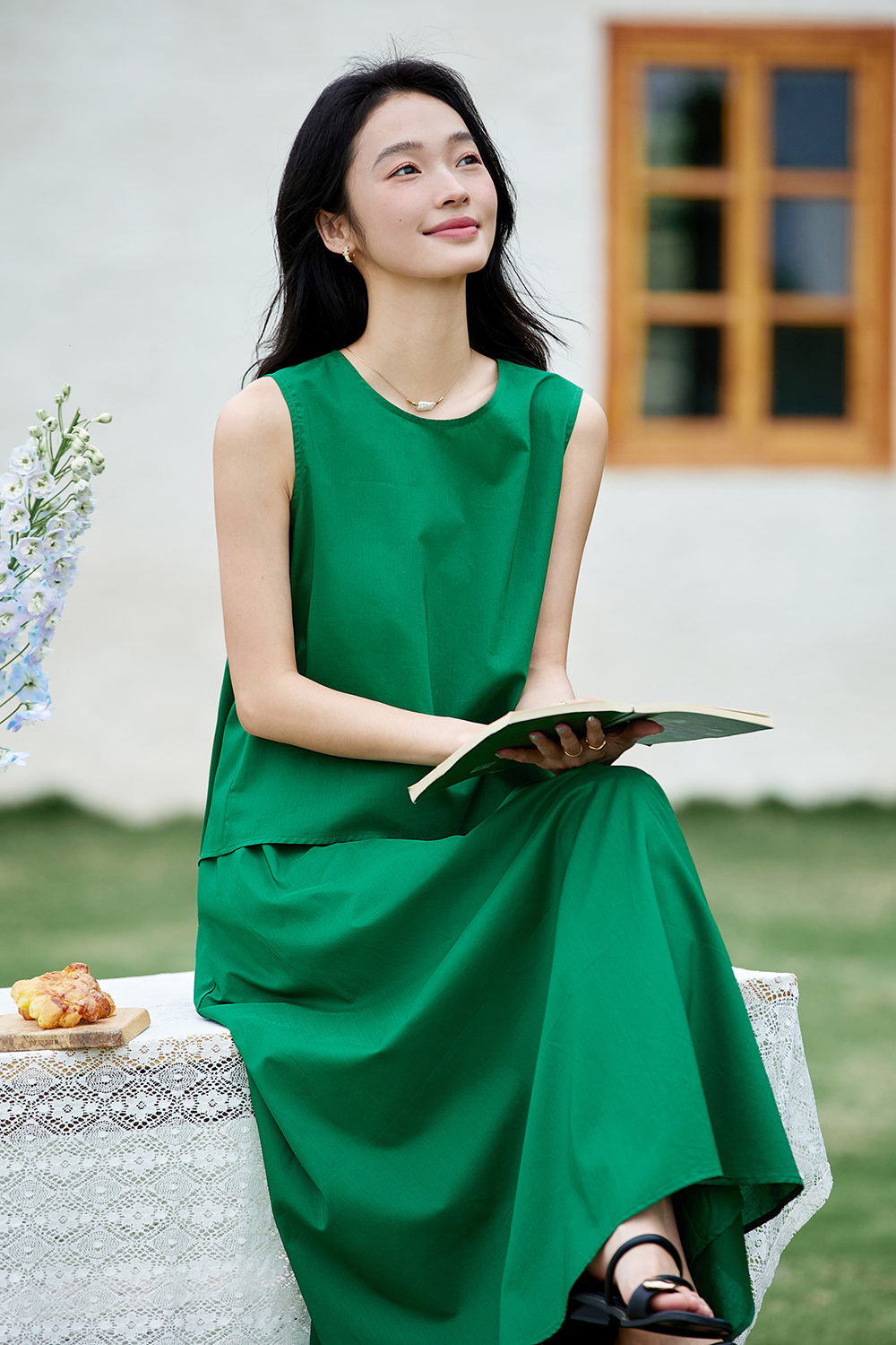 Sleeveless Shell Top & Pencil Skirt Office Set-VIMLYSTORE