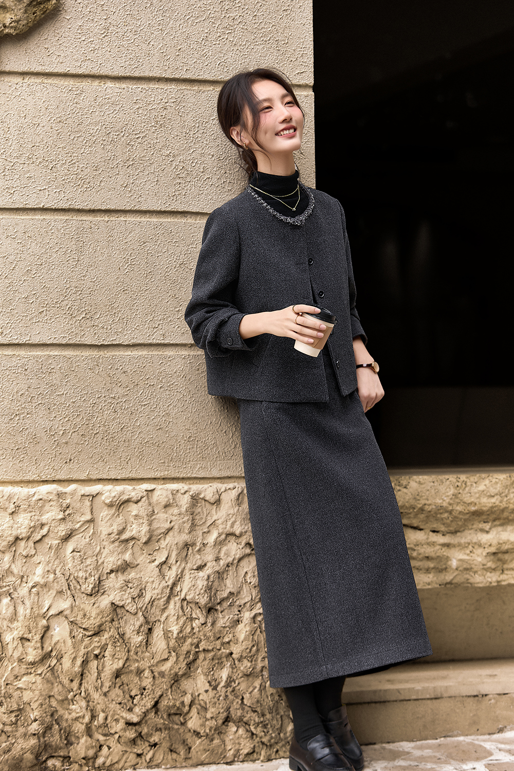 Brown Elegant Suit Set