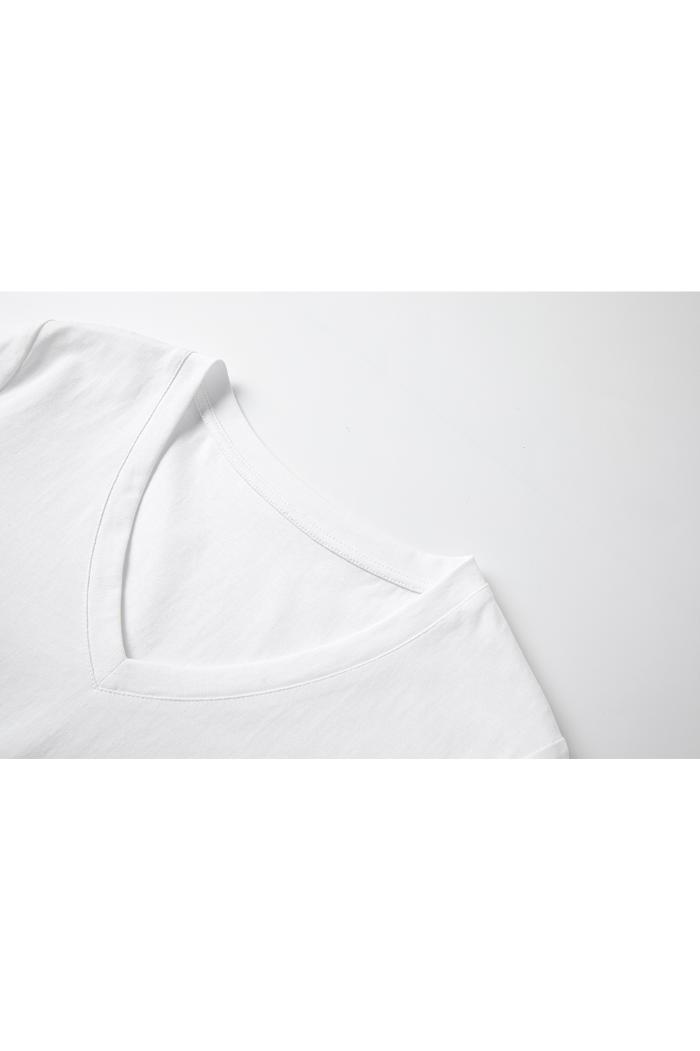 Dopamine Solid Color Casual Versatile V-Neck Loose Top-VIMLYSTORE