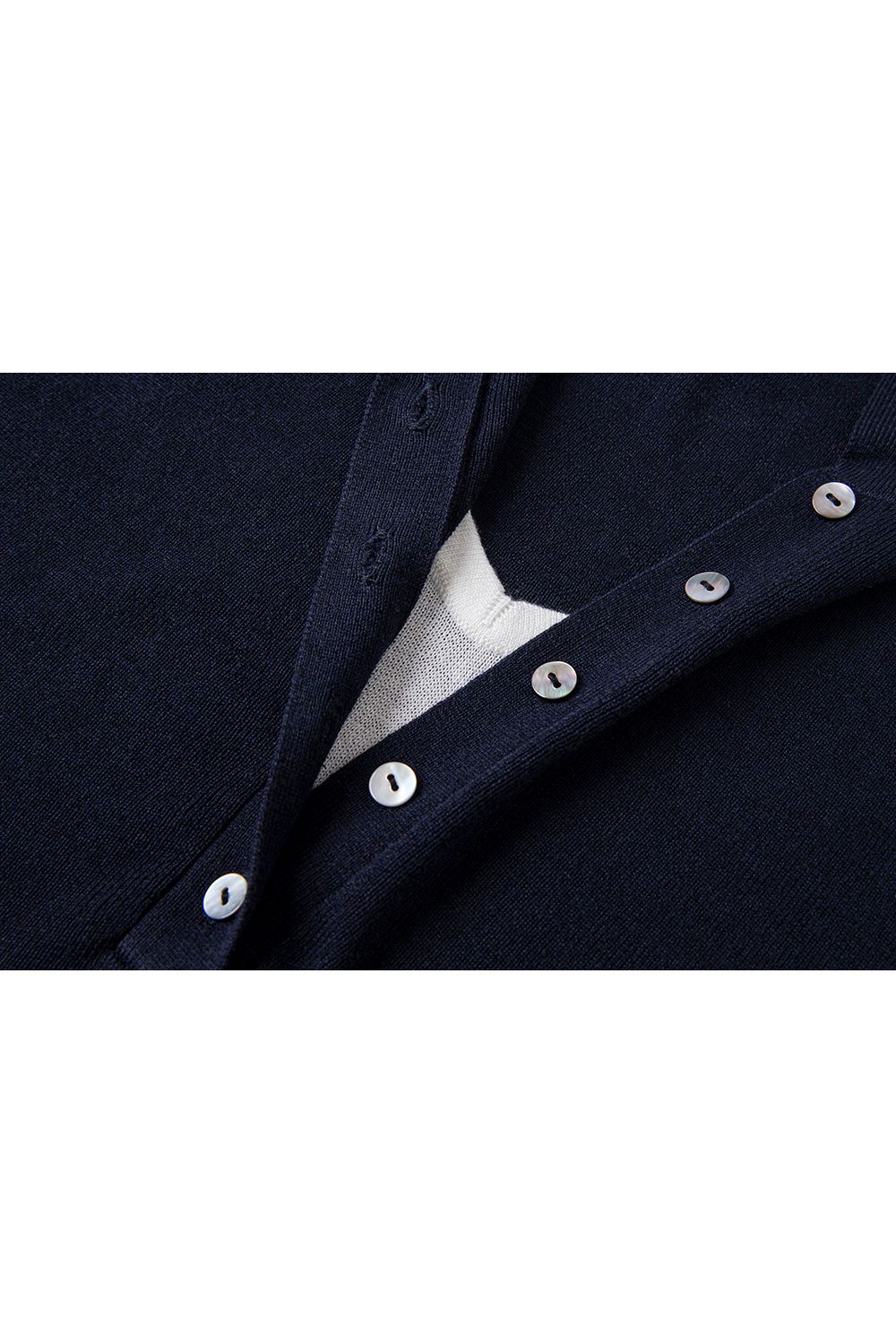 Faux Layered Polo-Neck Relaxed Knit-VIMLYSTORE