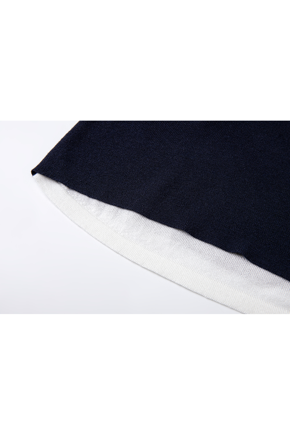 Faux Layered Polo-Neck Relaxed Knit-VIMLYSTORE