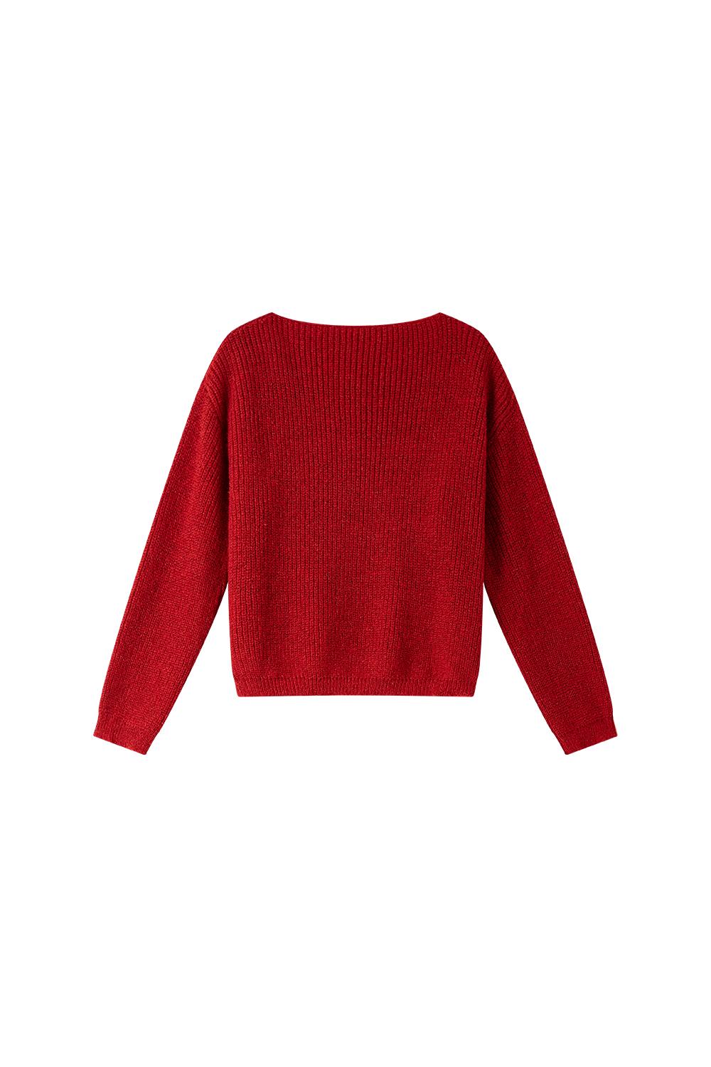 Letter Embroidered Round Neck Knit Sweater Loose Sweater-VIMLYSTORE