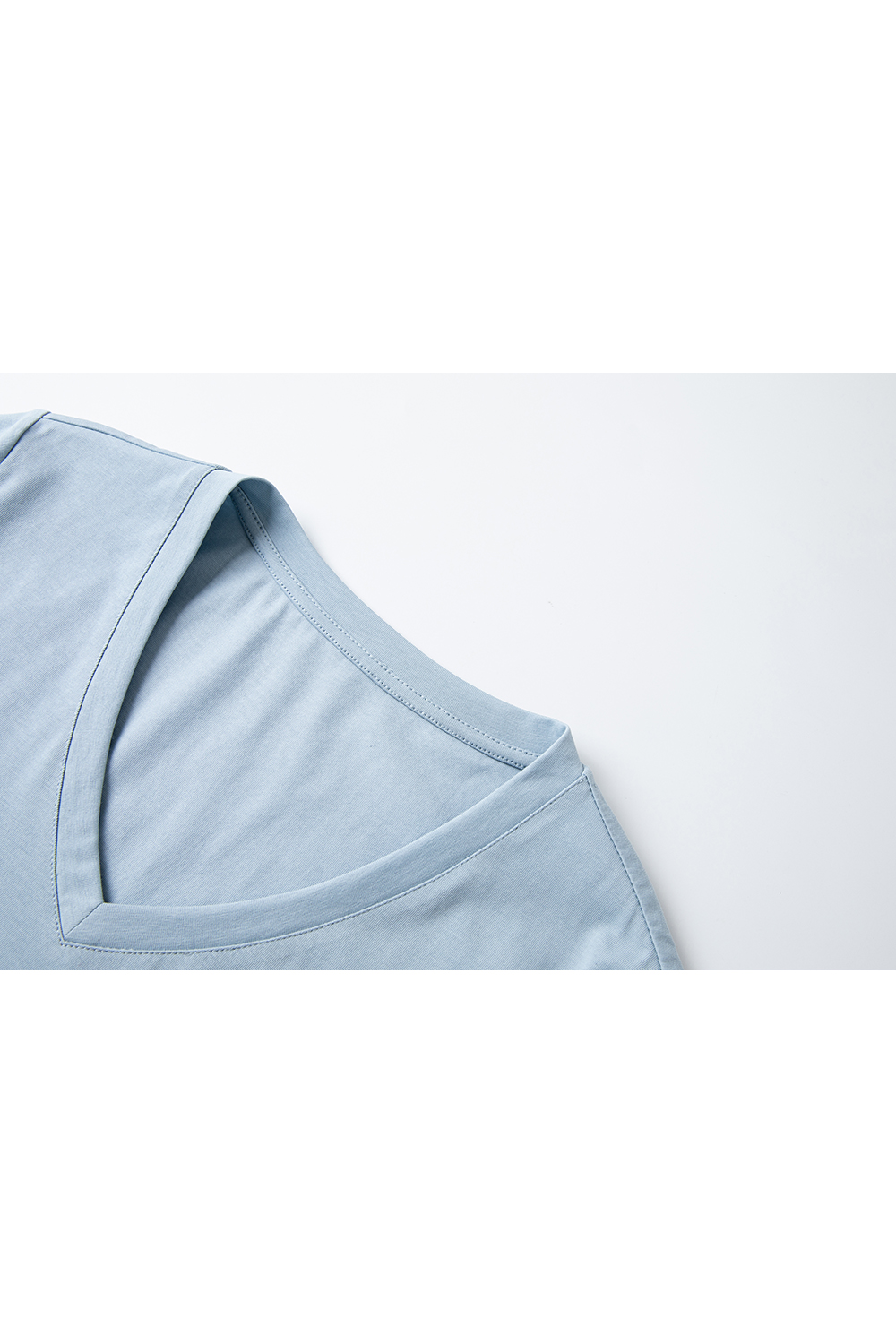 Dopamine Solid Color Casual Versatile V-Neck Loose Top-VIMLYSTORE