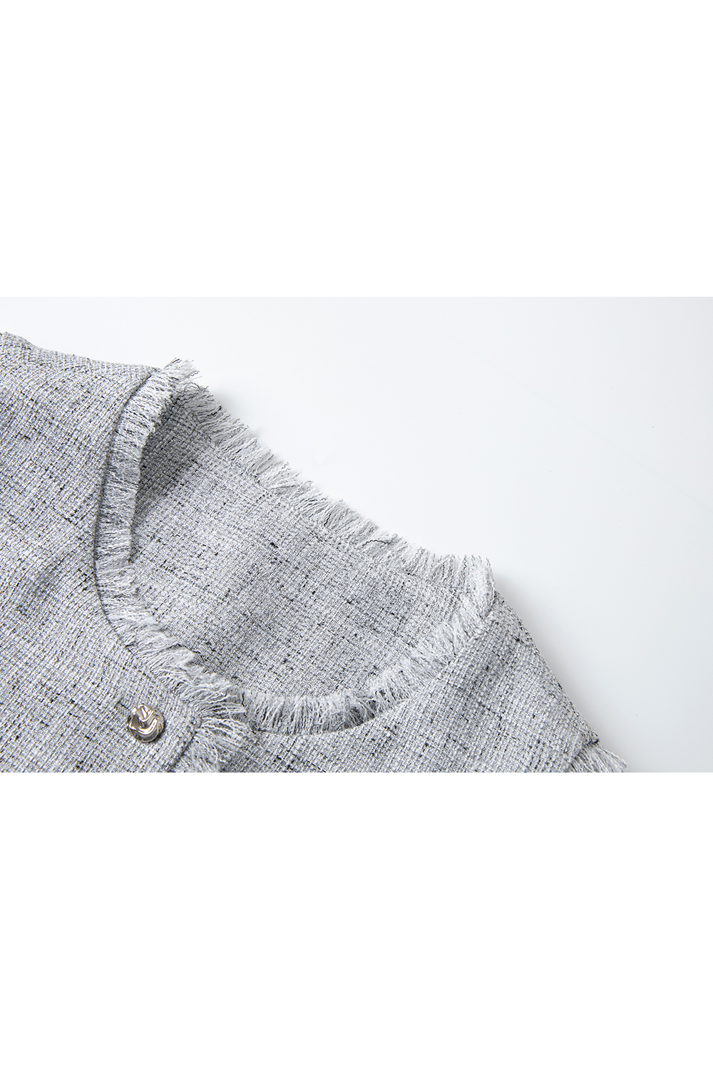 Tweed Vest & Skirt Twin Set in Heather Gray-VIMLYSTORE