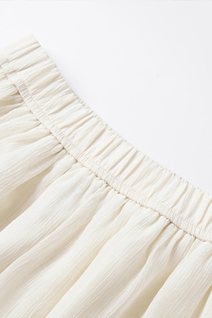 Texture Sense High-waisted A-line Skirt