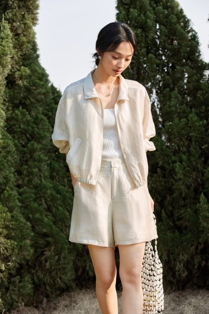 Lyocell Linen Simple Commuter Two-Piece Set-VIMLYSTORE