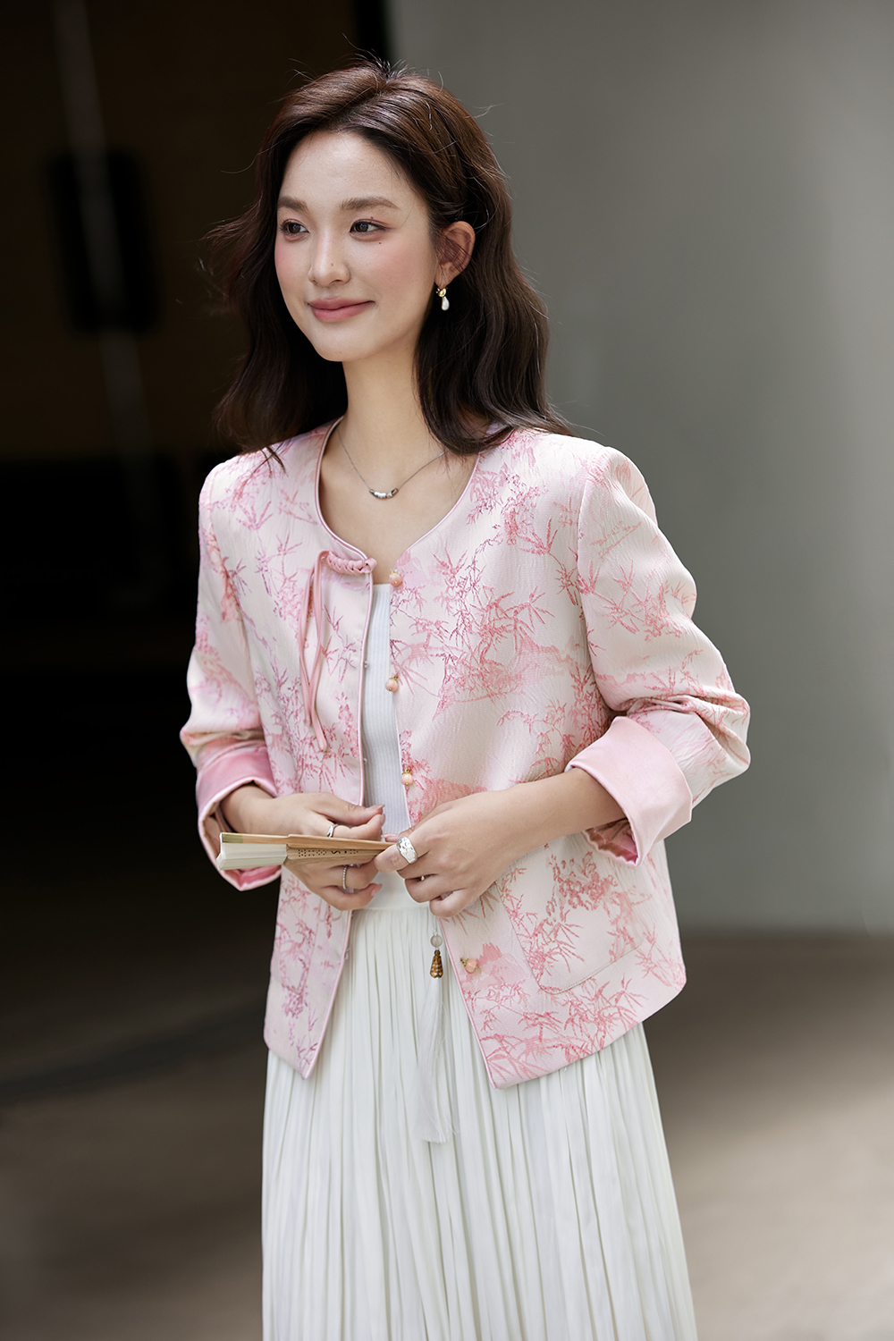 New Chinese Style Landscape Short Long Sleeve Jacket-VIMLYSTORE