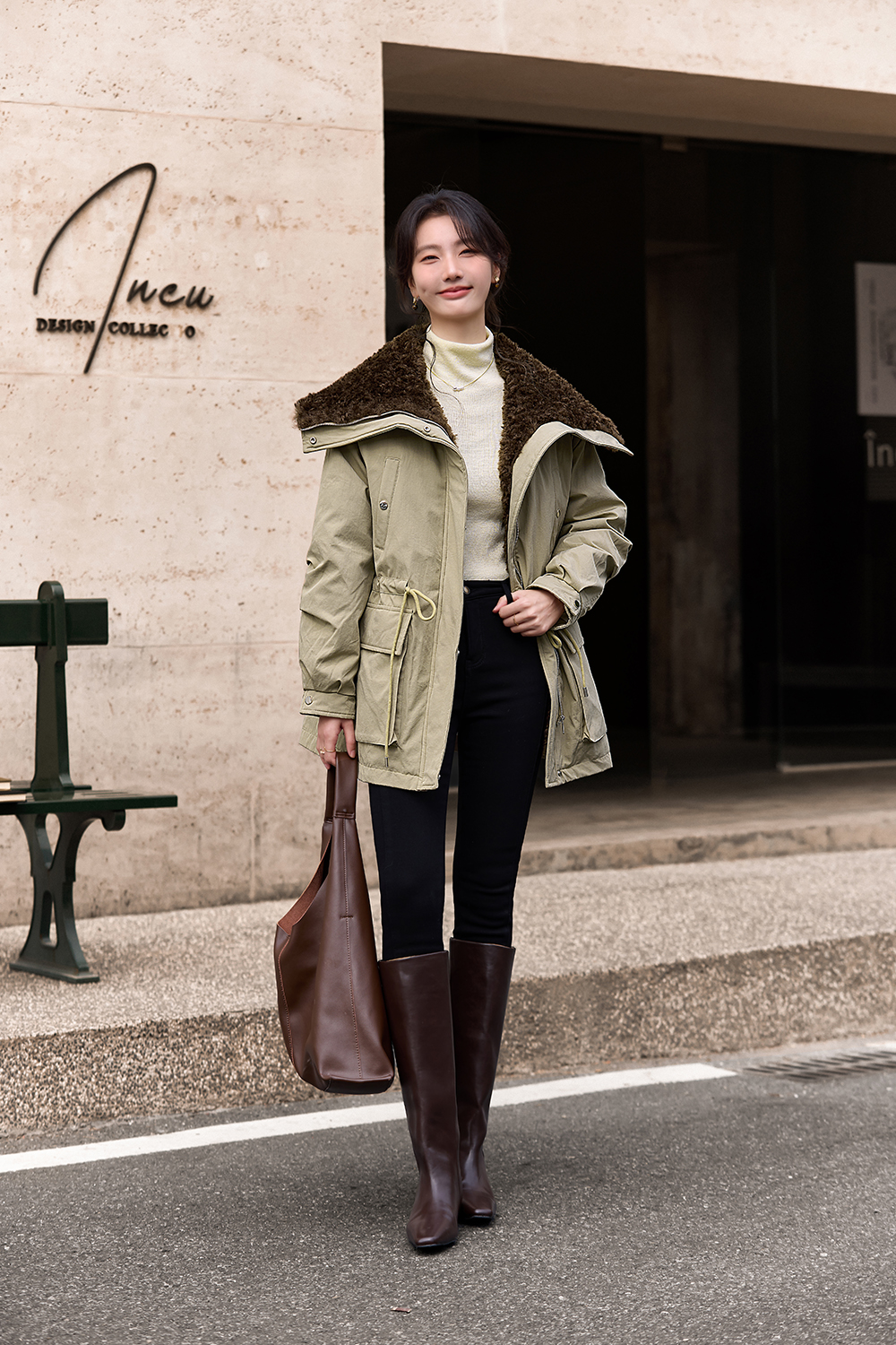 Plush Wide Lapel Thickened Coat