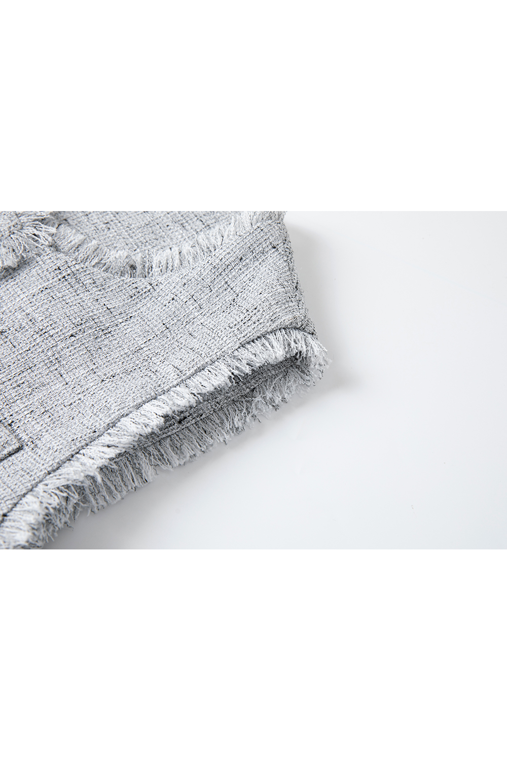 Tweed Vest & Skirt Twin Set in Heather Gray-VIMLYSTORE