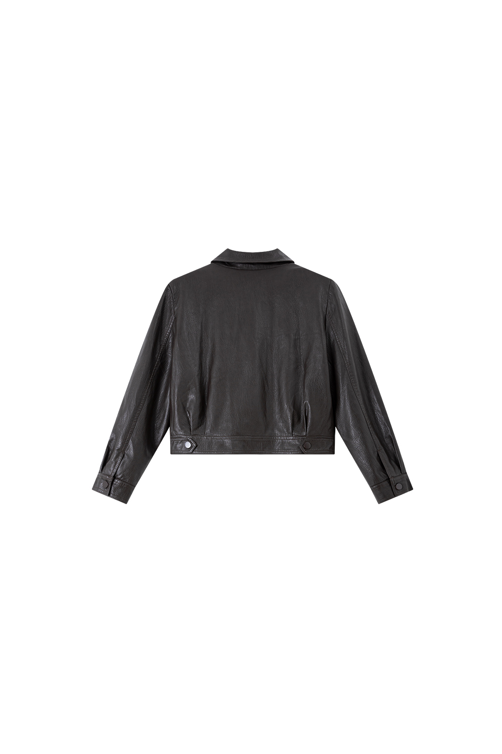 Biker Style Lapel Leather Jacket