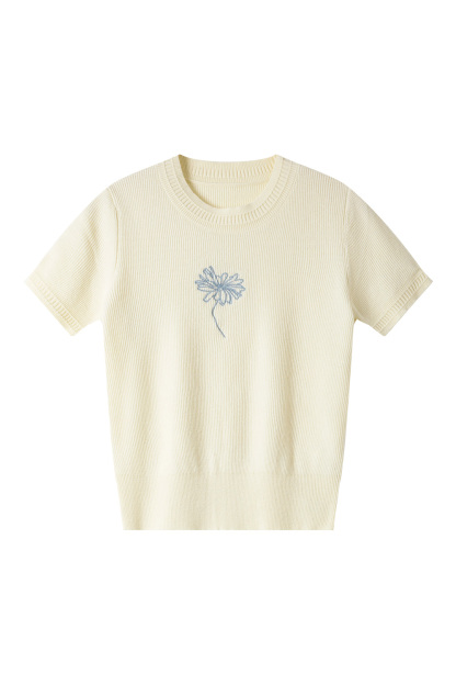 Flower Embroidered Loose Sweater