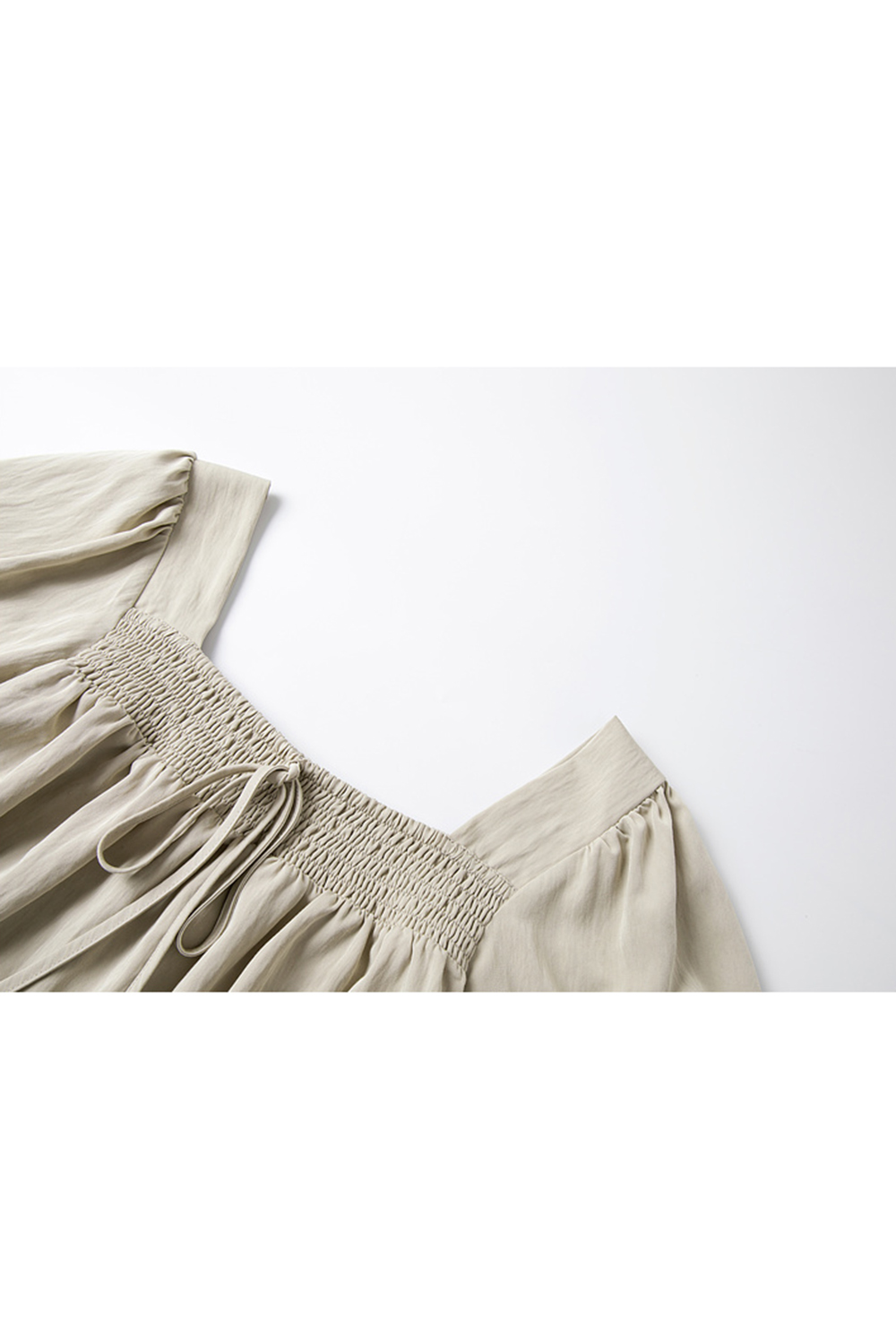 Retro Square-Neck Pleated Top with Wide-Leg Pants Set