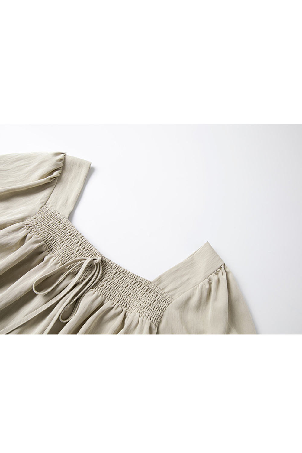 Retro Square-Neck Pleated Top with Wide-Leg Pants Set