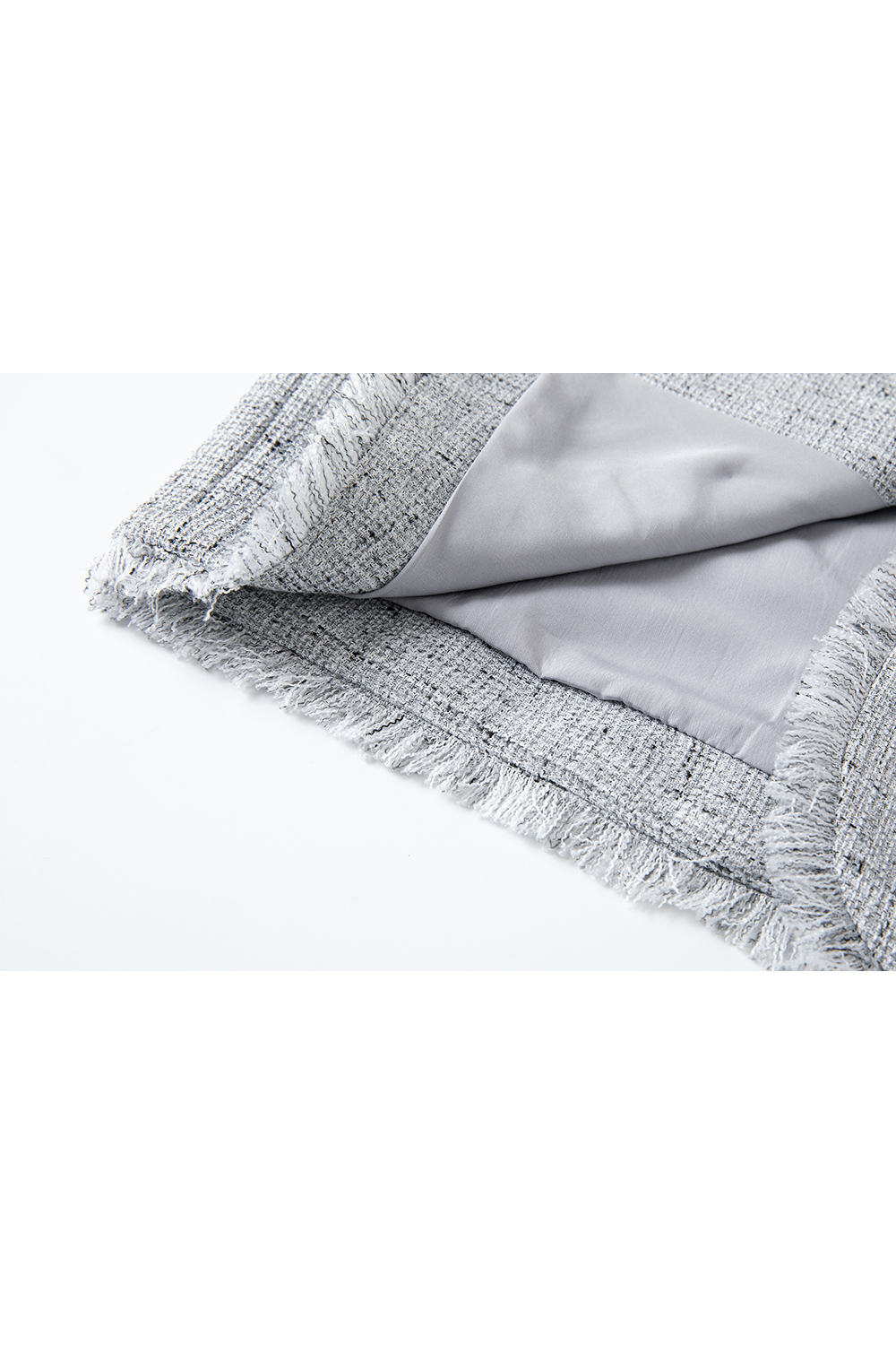 Tweed Vest & Skirt Twin Set in Heather Gray-VIMLYSTORE