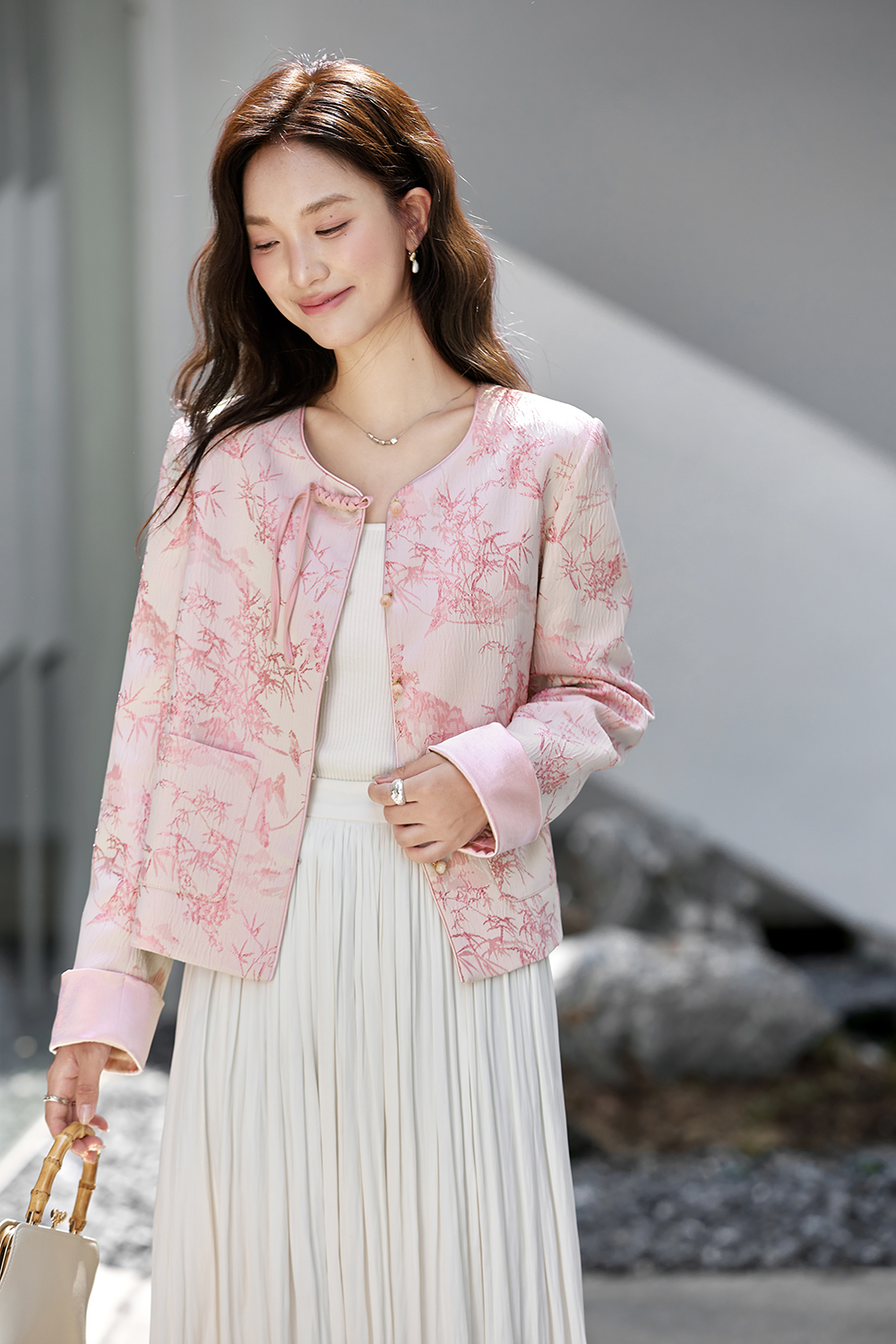 New Chinese Style Landscape Short Long Sleeve Jacket-VIMLYSTORE