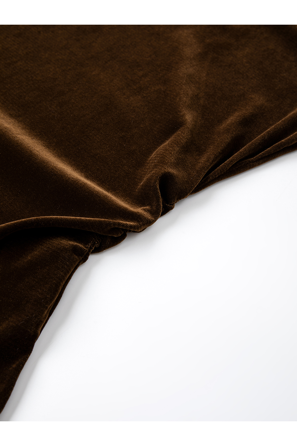 Round Neck Velvet Slim-Fit Slimming Knit T-Shirt-VIMLYSTORE