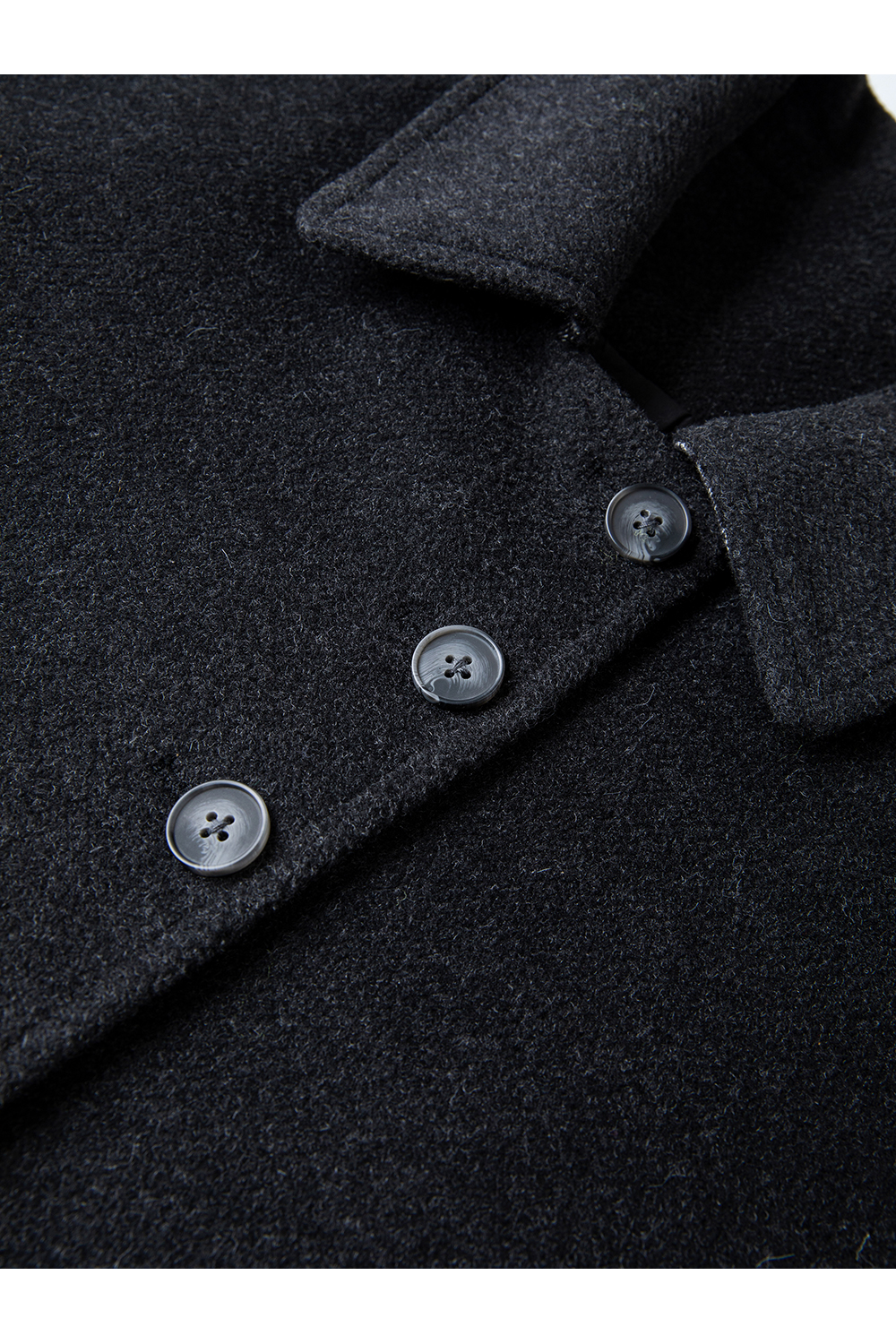 Grey Plaid Patchwork Woolen Coat