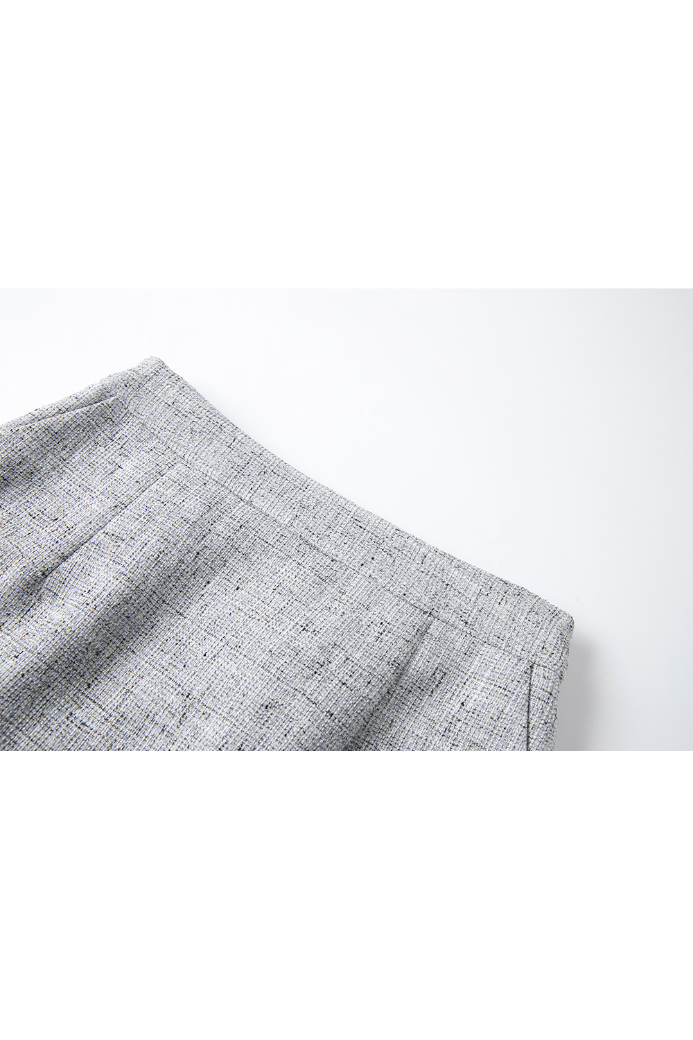 Tweed Vest & Skirt Twin Set in Heather Gray-VIMLYSTORE