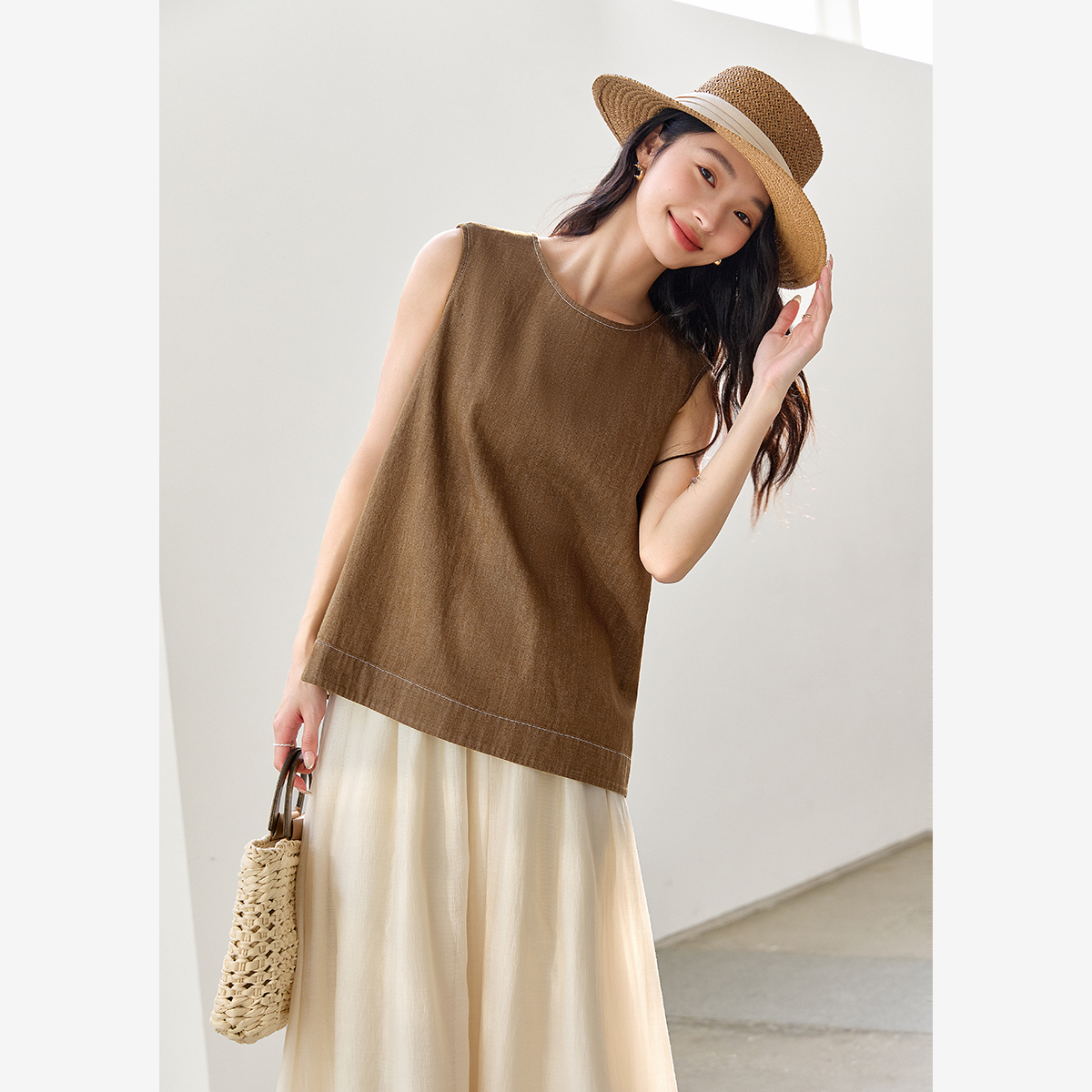 Cross Hollow Design Vest