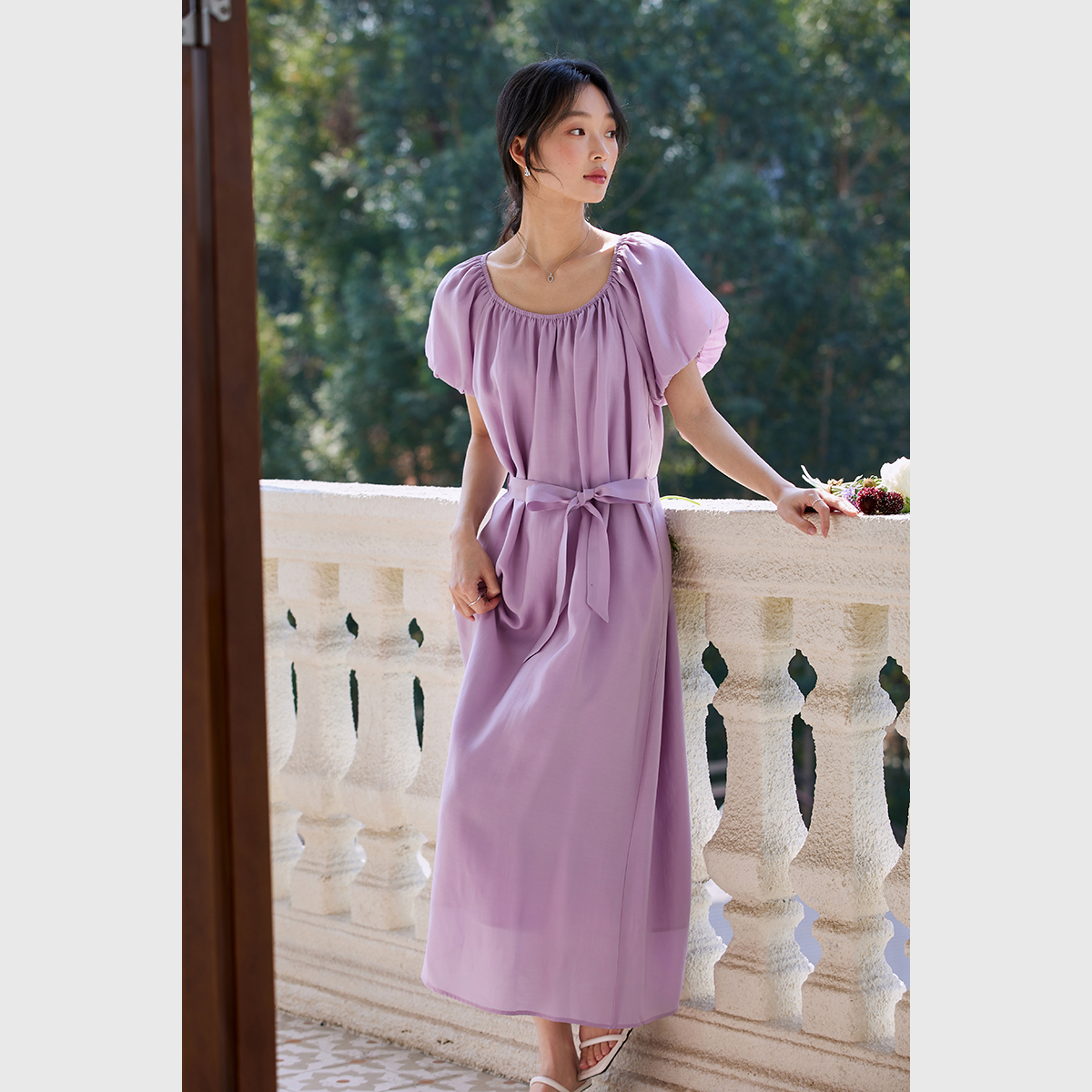 Elegant Puff Sleeve Dress