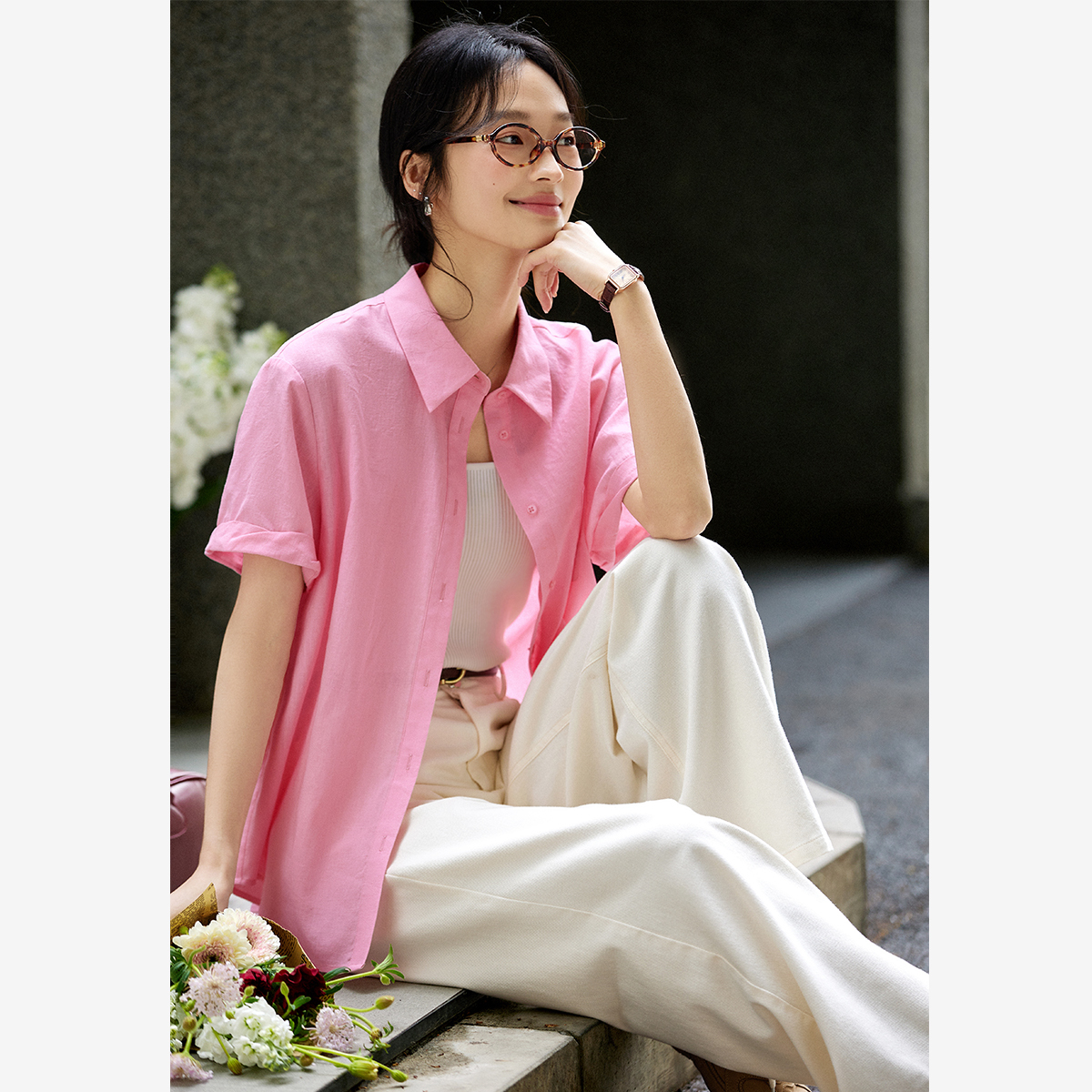 Casual And Elegant Cotton And Linen Shirt