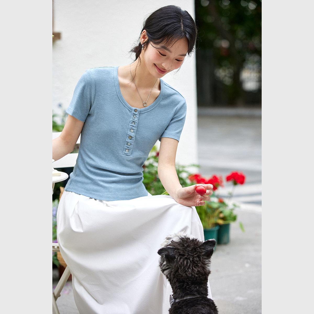 Fashion Casual Straight T-Shirt
