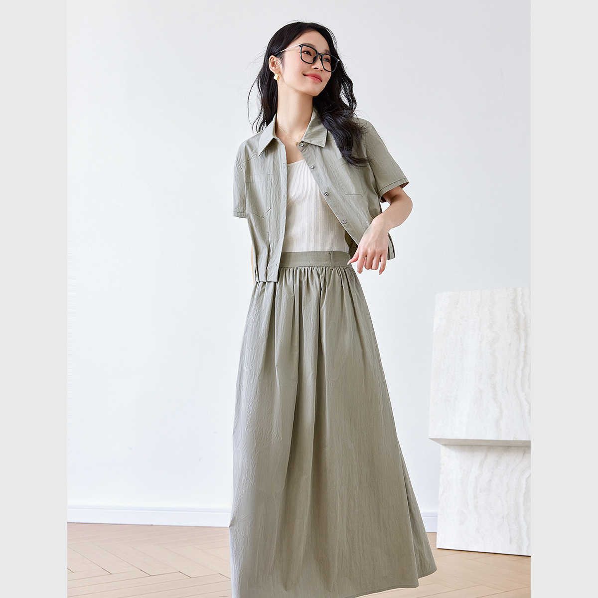 Pure Color Elegant Lady Suit