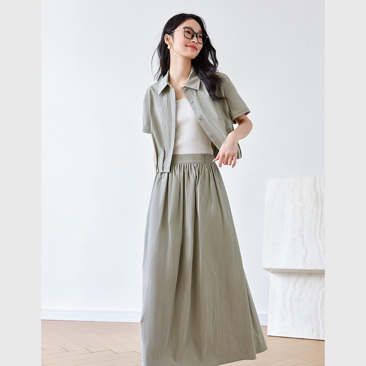 Pure Color Elegant Lady Suit