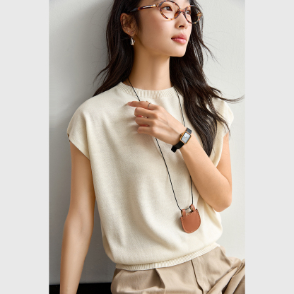 Sleeveless Round Neck Sweater