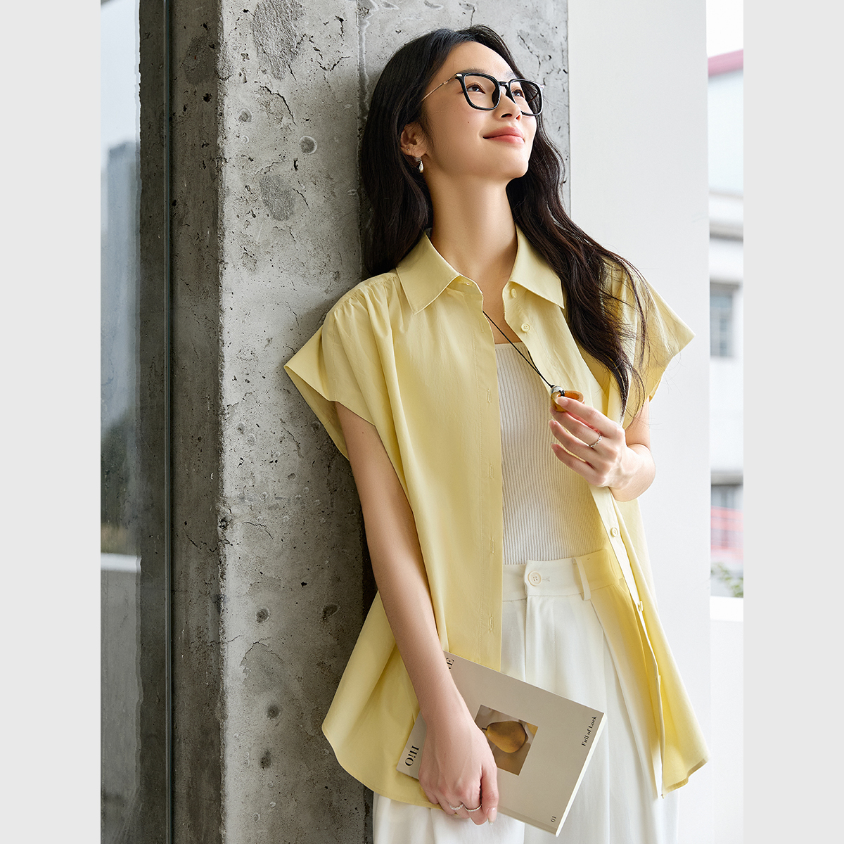 Arc Hem Cotton Shirt