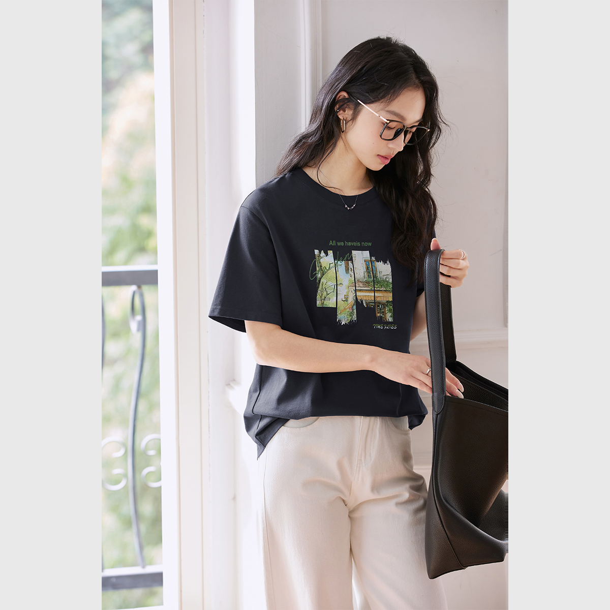 Pure Cotton Time Print T-Shirt