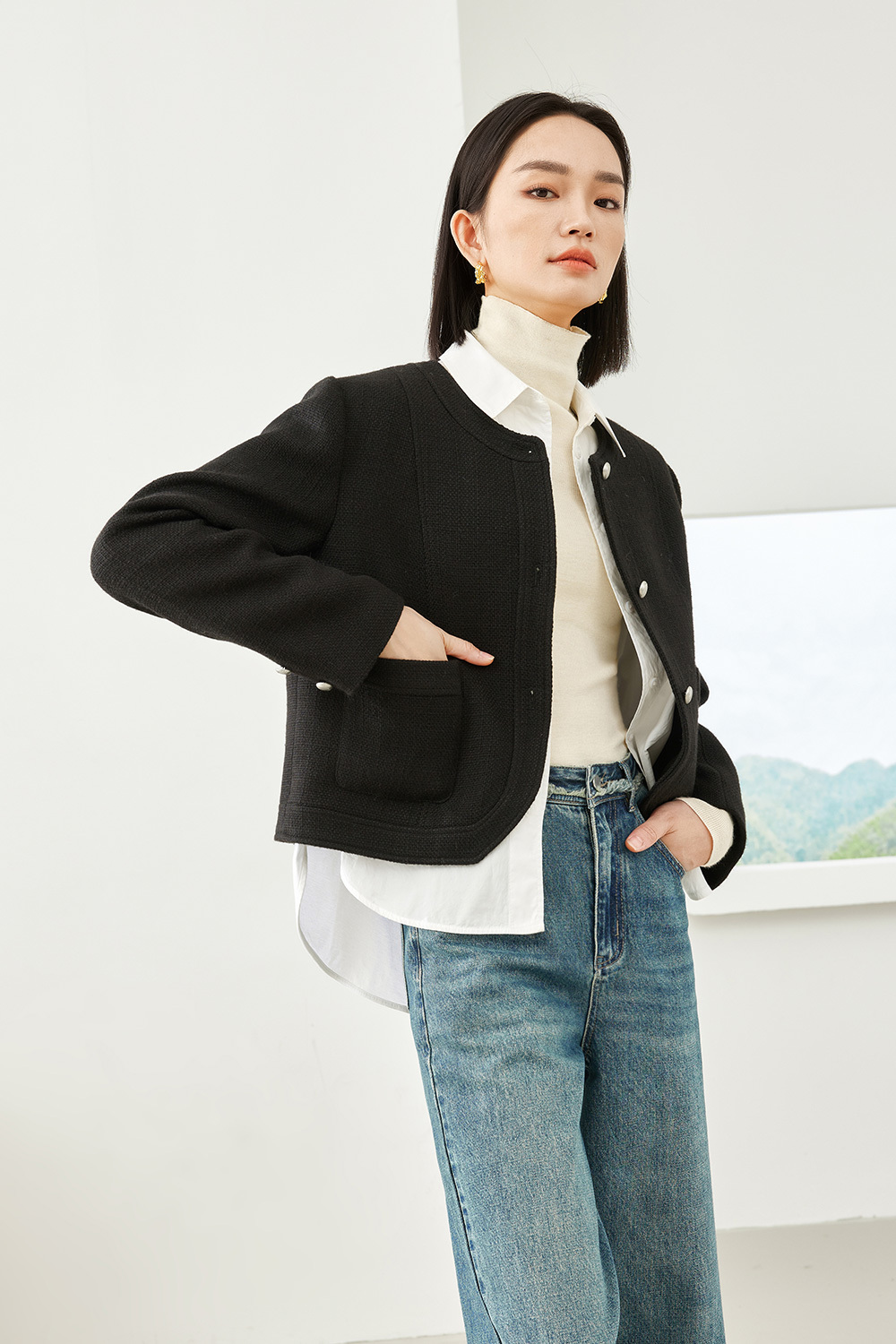 Thick warm casual jacket