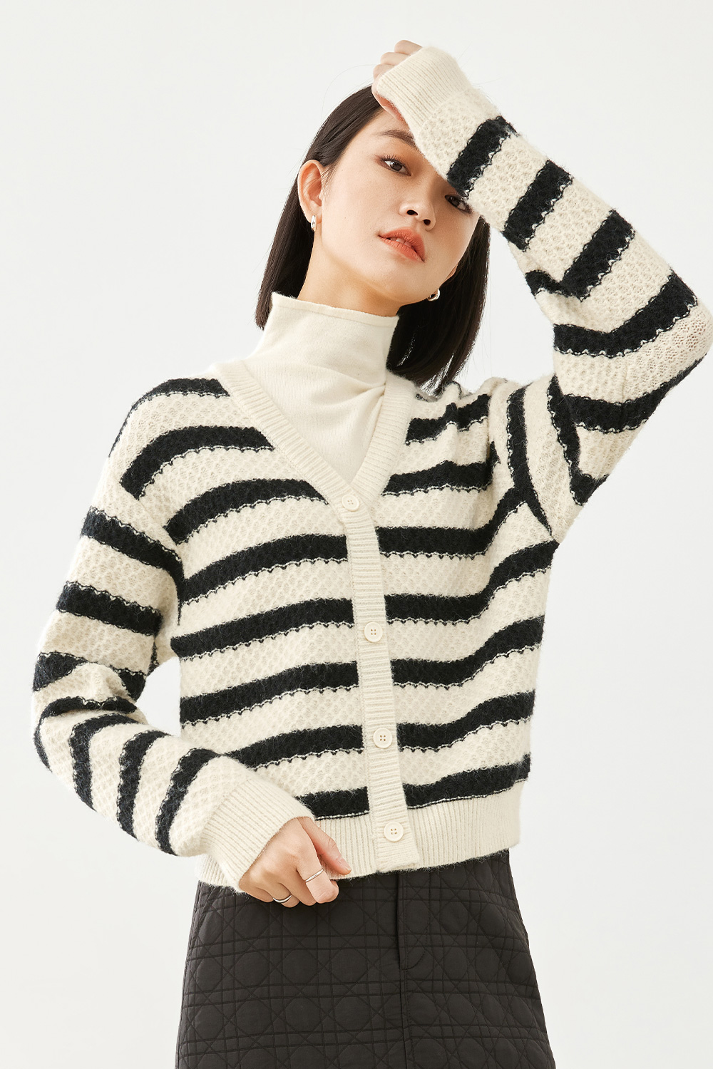 Fake Two Piece Striped Sweater