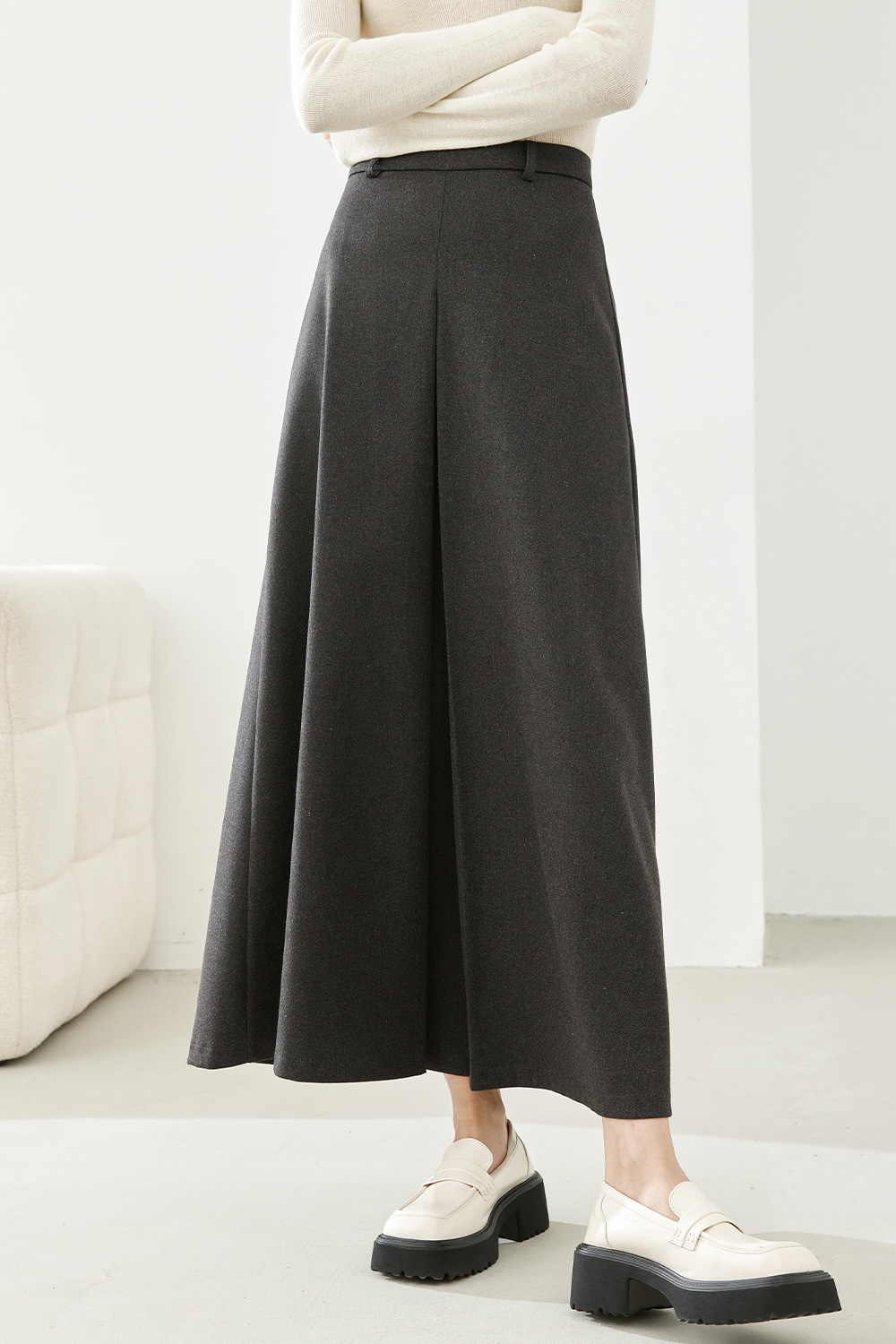 Waisted A-line Half-body Skirt