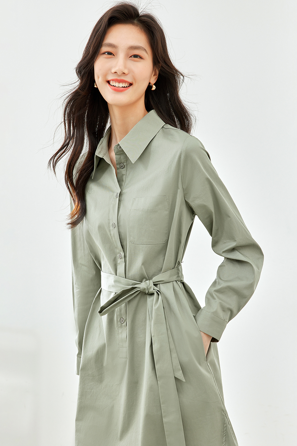 Cotton Solid Color Dress