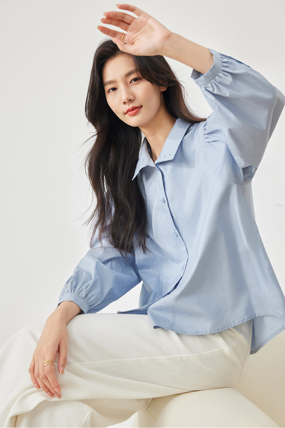 Pure Cotton Turn-down Collar Shirt