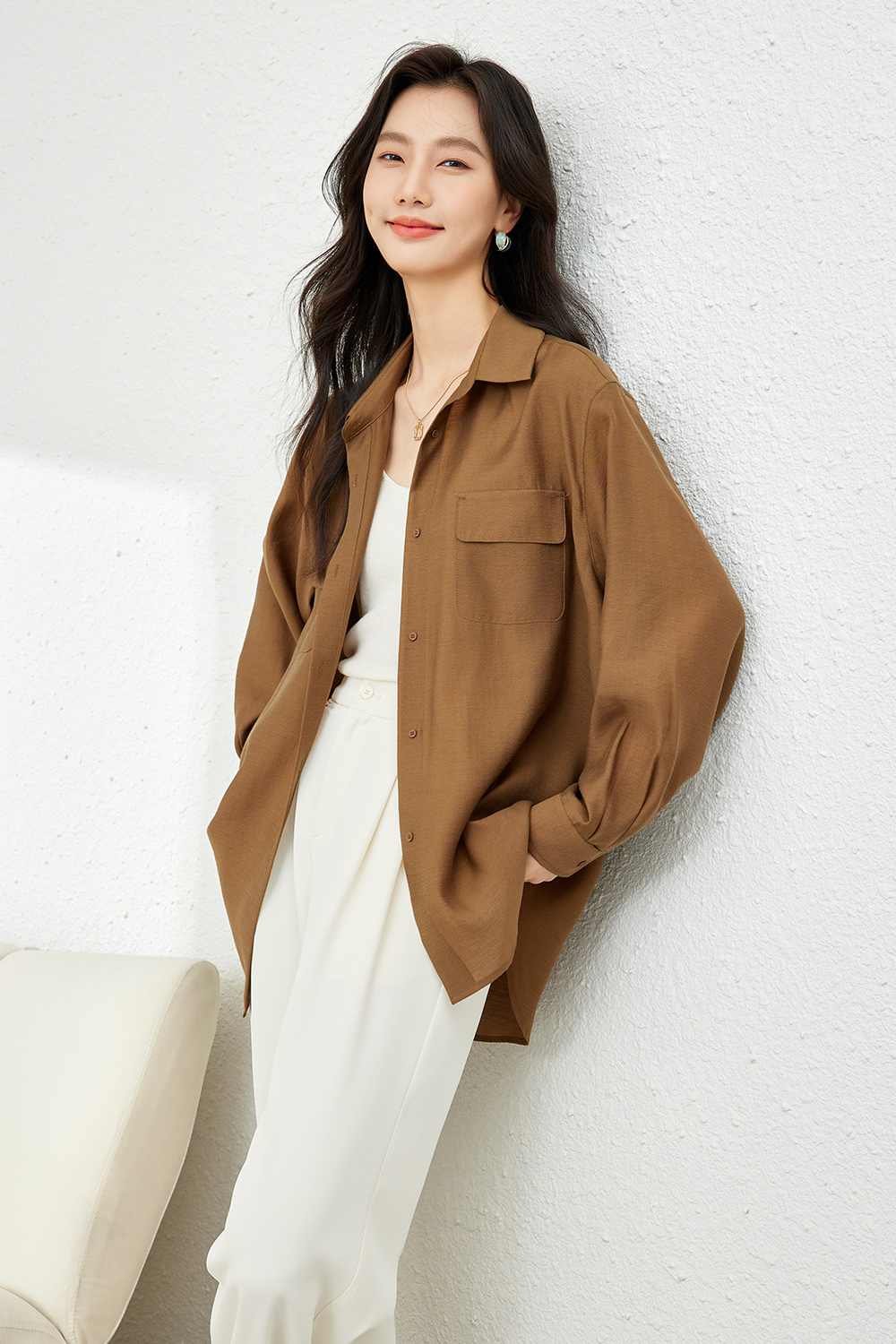 Casual drop sleeve shirt