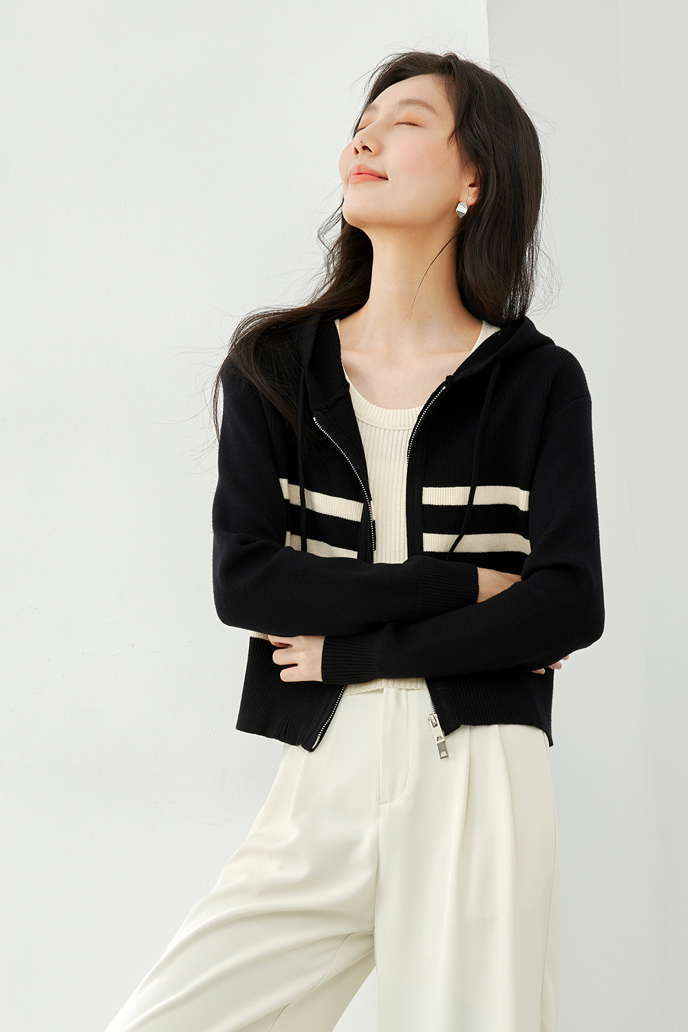 Striped Hooded Sweater