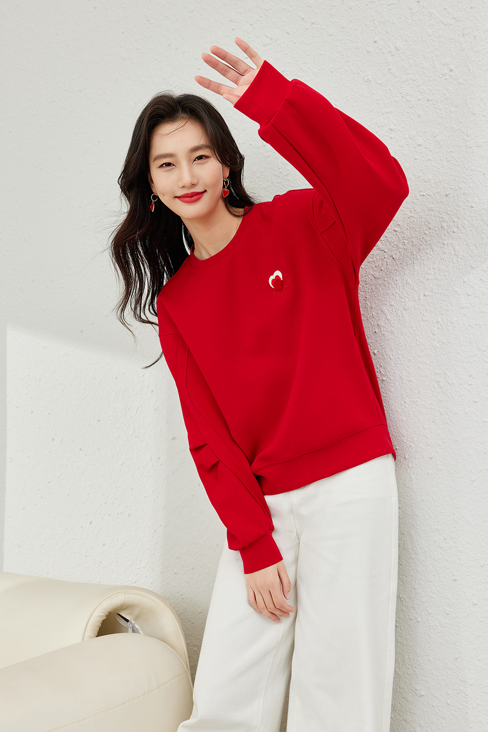 Unique embroidered round neck tops