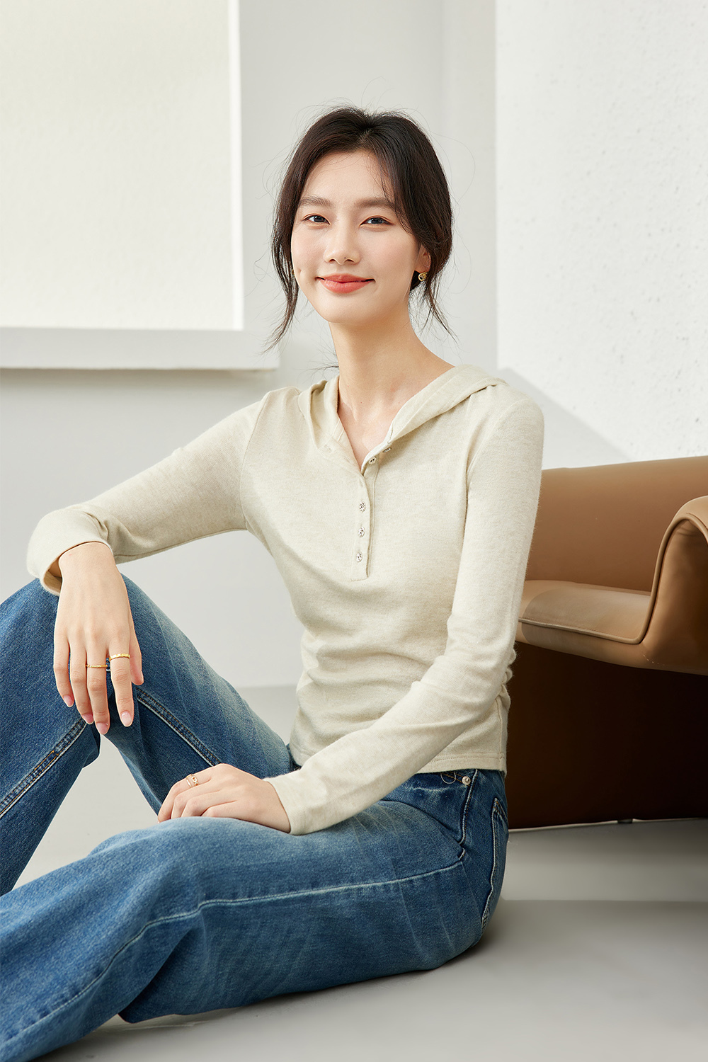 Versatile Slim-Fit Hooded T-Shirt