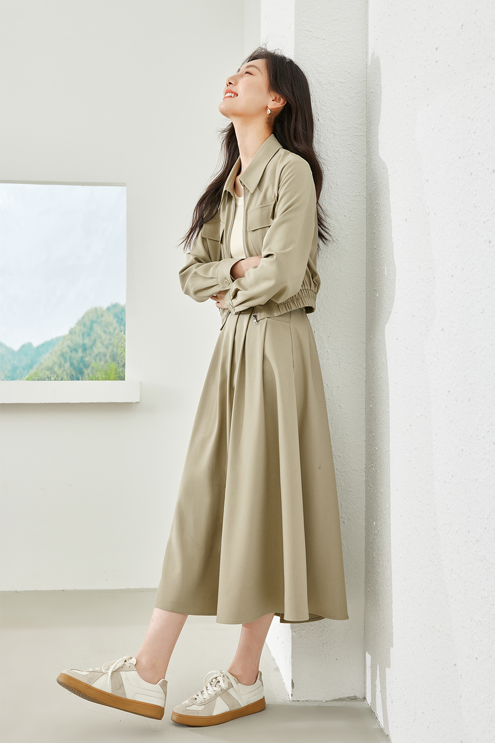 Fashionable Two Piece Suit Skirt