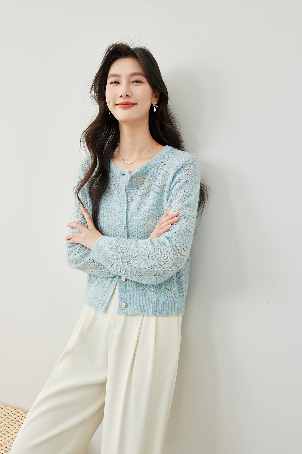 Hollow Crochet Knitted Cardigan