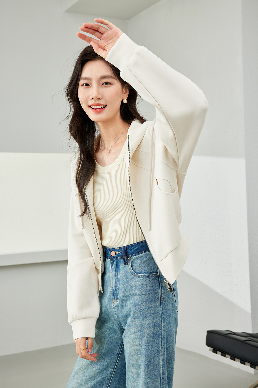 Casual Hooded Short Jacket