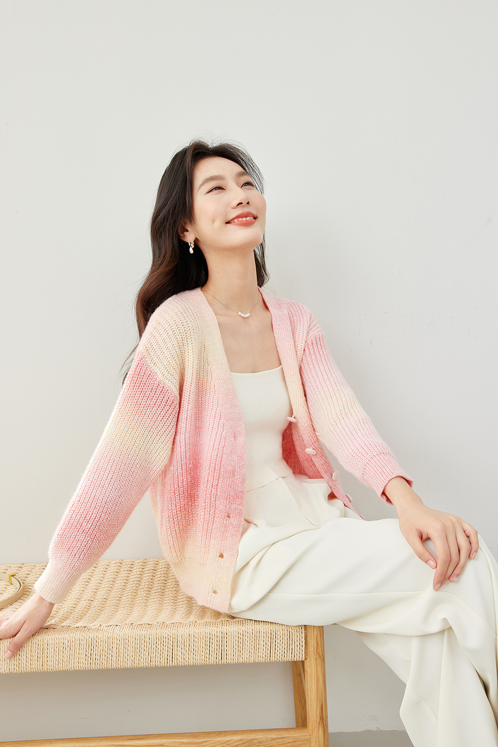 Gradient Knitted Cardigan