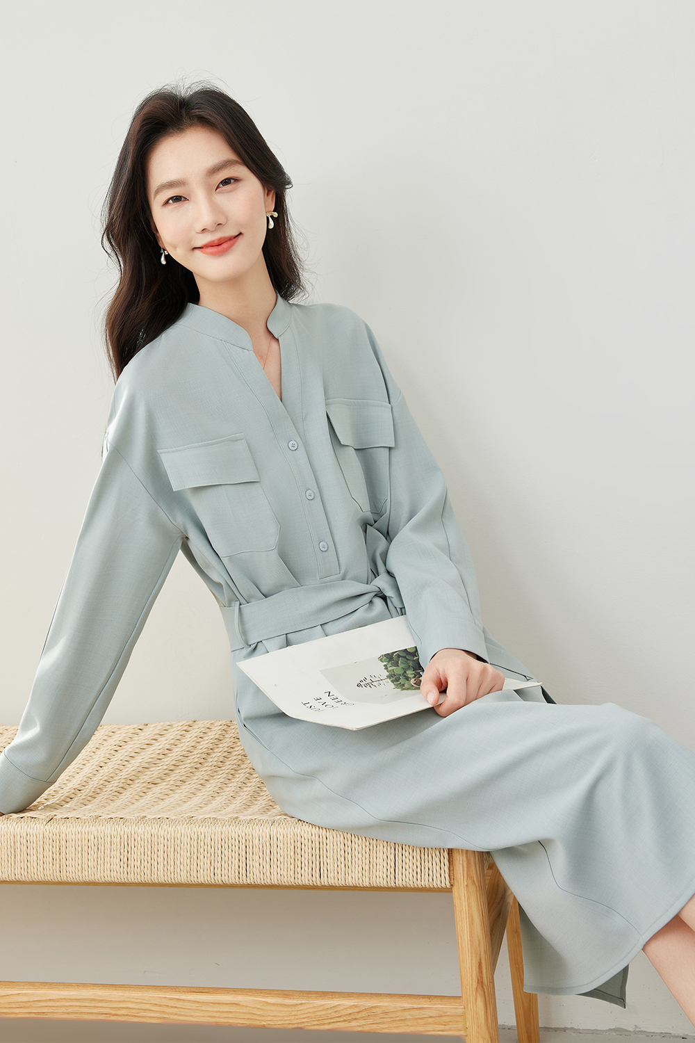 Business Stand Collar Dress