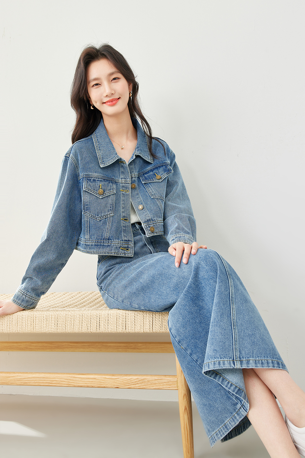 Cotton Denim Suit
