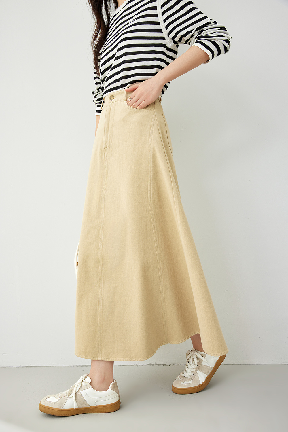 Slimming Khmer Midi Skirt-VIMLYSTORE