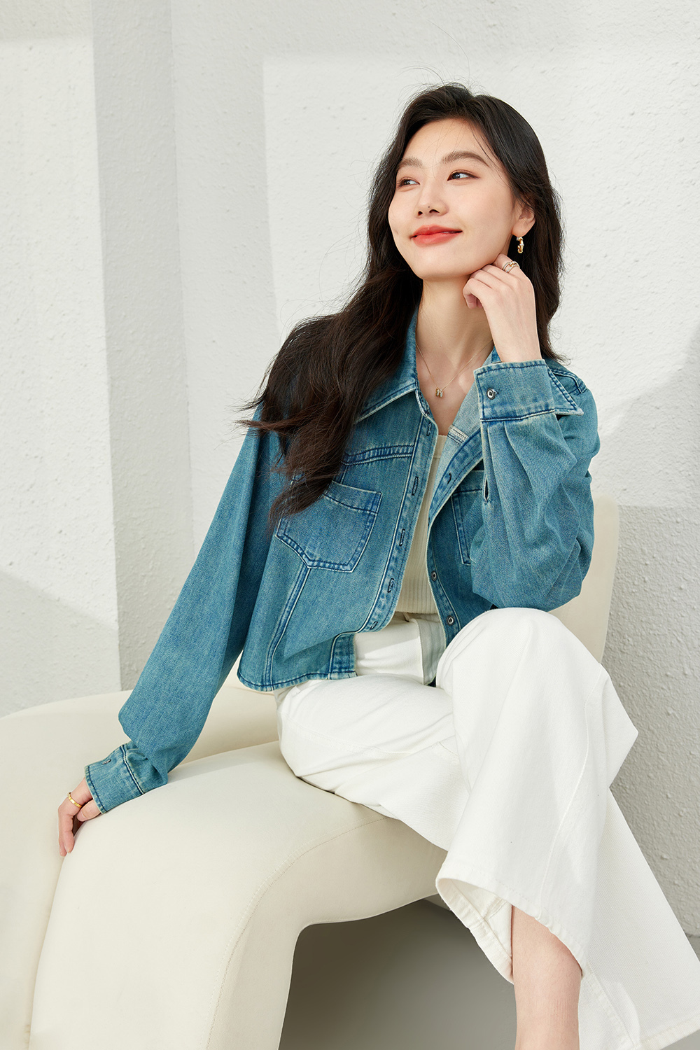 Washed Blue Denim Shirt