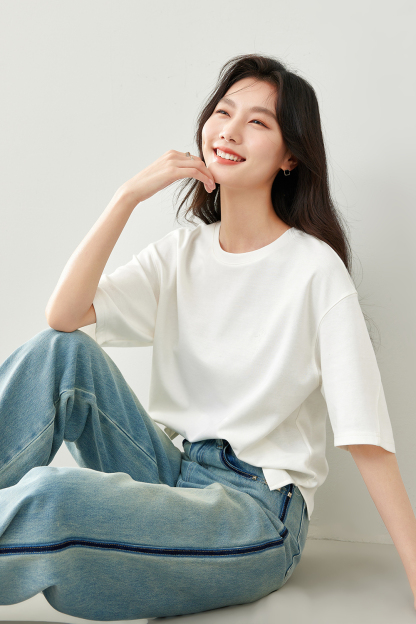 Solid Color Simple Short Sleeve T-Shirt